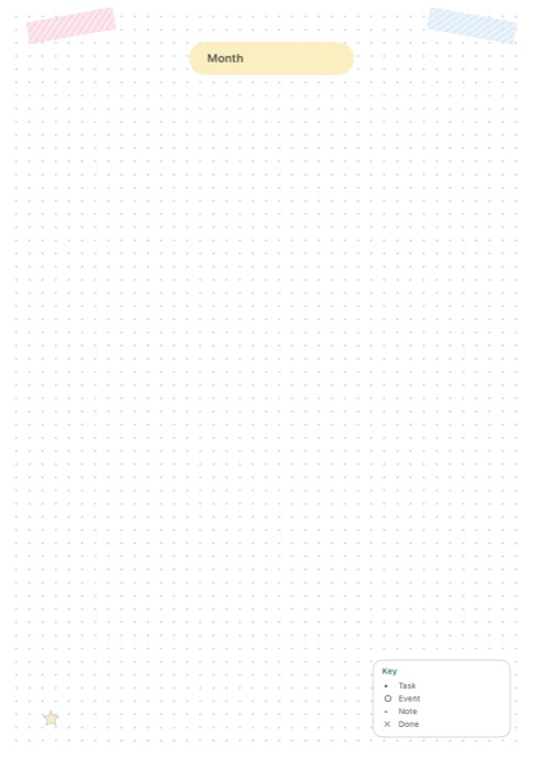 Dot Journal template