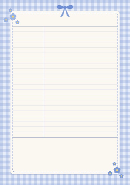 Blue Gingham theme page