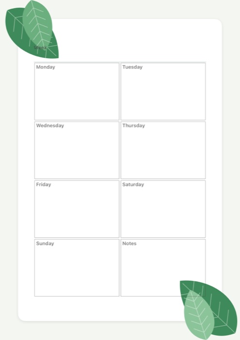 Botanical theme page